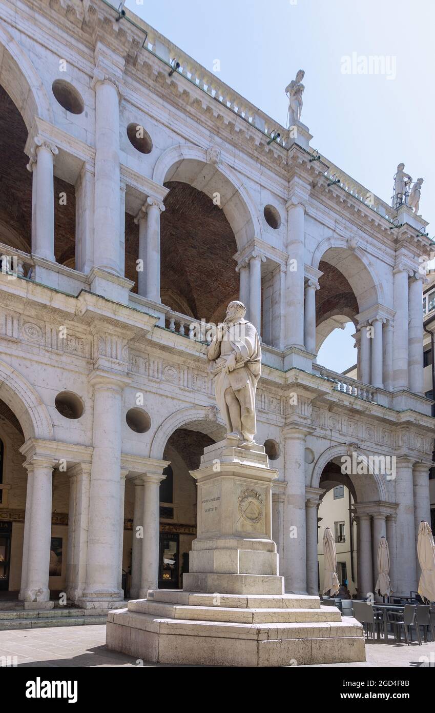 geography / travel, Italy, Venetia, Vicenza, Vicenza, Piazzetta Palladio, monument Andrea Palladio, ADDITIONAL-RIGHTS-CLEARANCE-INFO-NOT-AVAILABLE Stock Photo