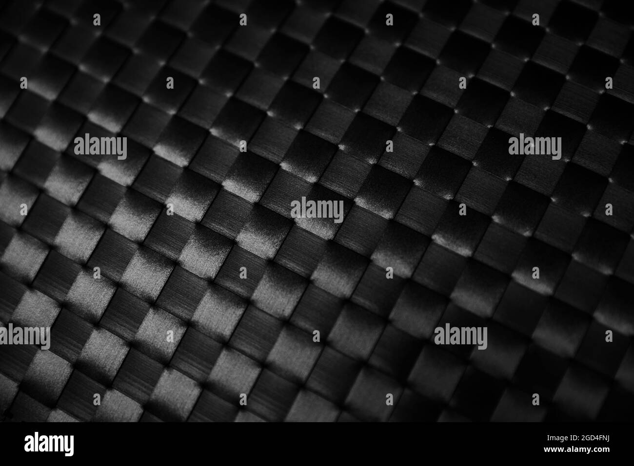 Abstract black checkered background. black interior element. Stock Photo
