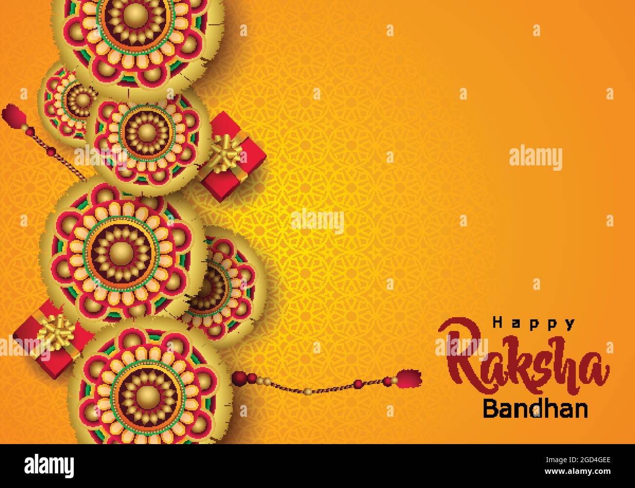 Happy Raksha Bandhan with stylish vector illustration in a creative  background. Indian Religious Festival. colorful Rakhi Design Stock Vector  Image & Art - Alamy