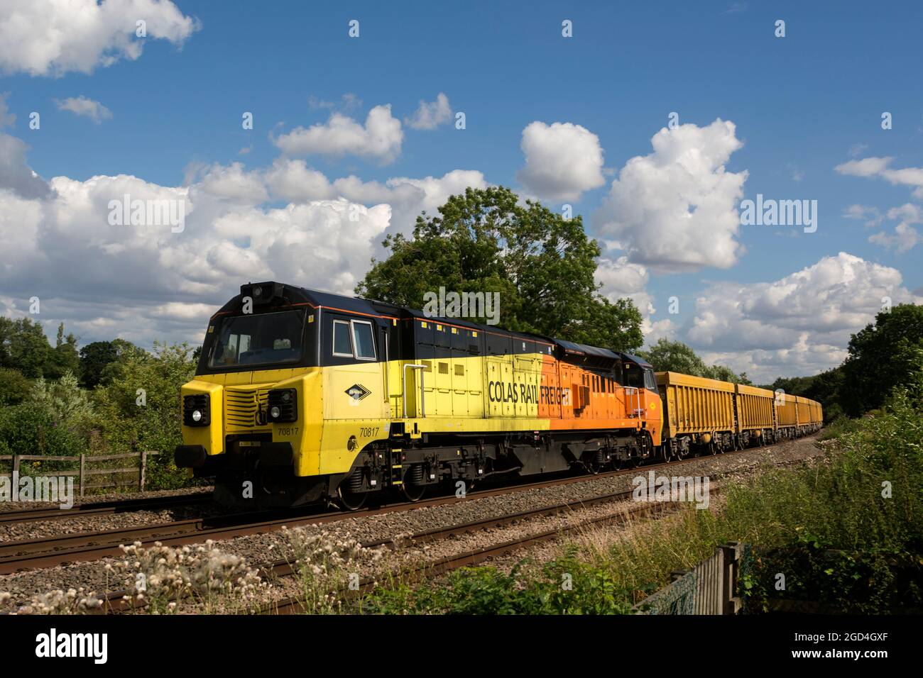 Colas Rail class 70 diesel No. 70817 pulling a Network Rail