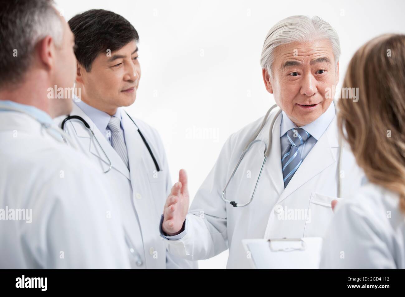 Doctors in CT room Stock Photo