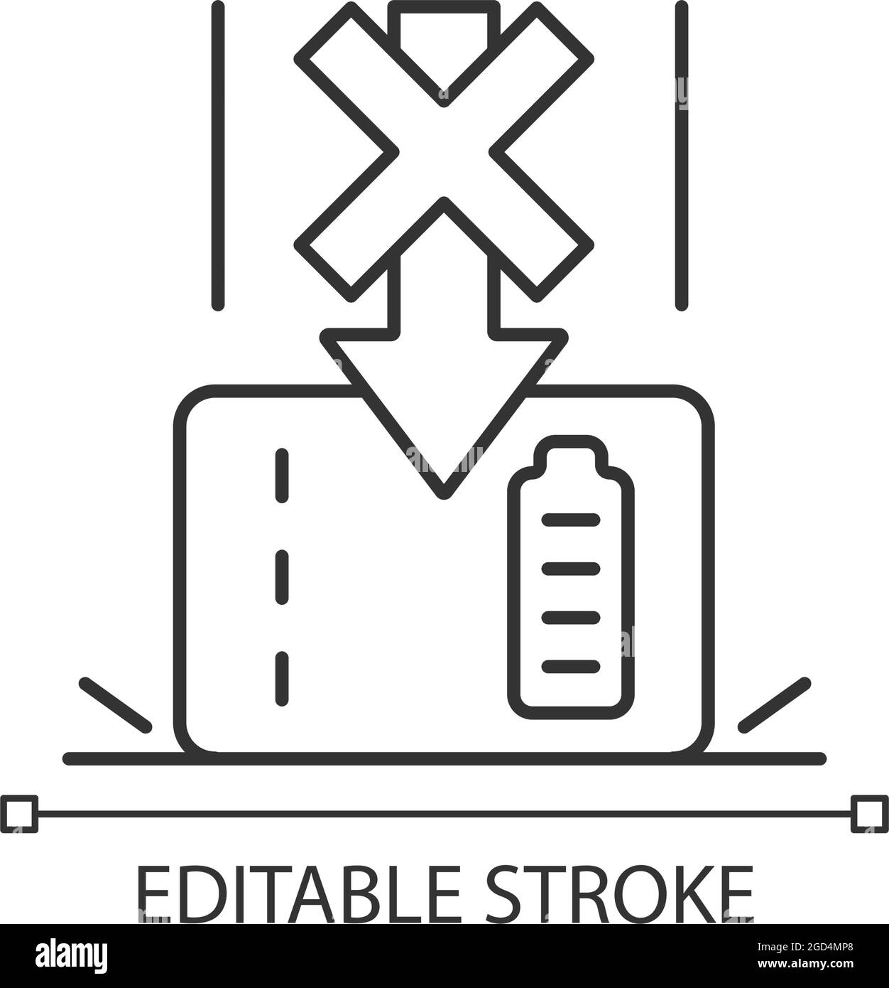 Dont drop powerbank linear manual label icon Stock Vector Image & Art ...