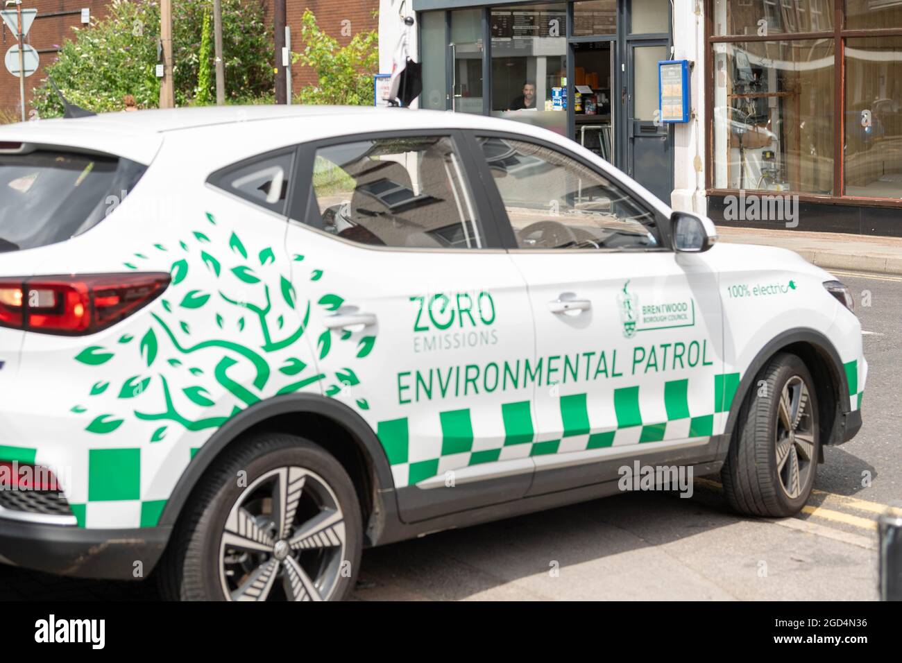 All electric car being used in Brentwood Essex for environmental patrol