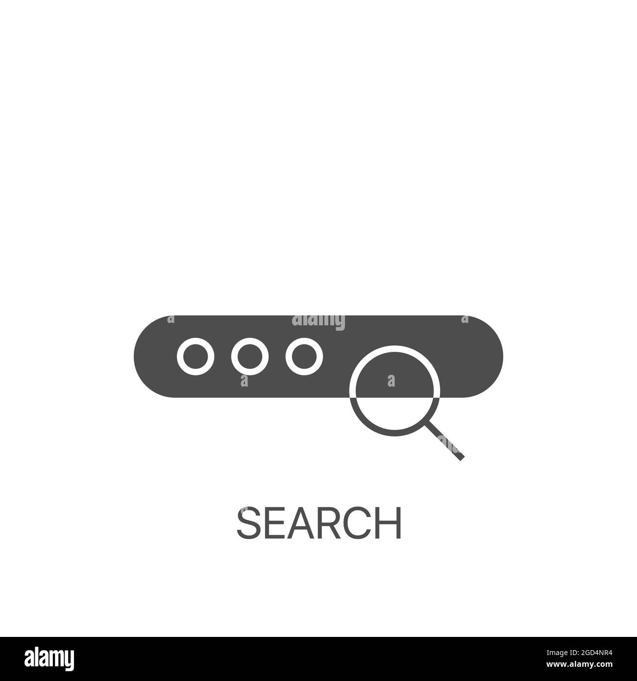 Search vector icon. Vector interface element with search button Stock ...