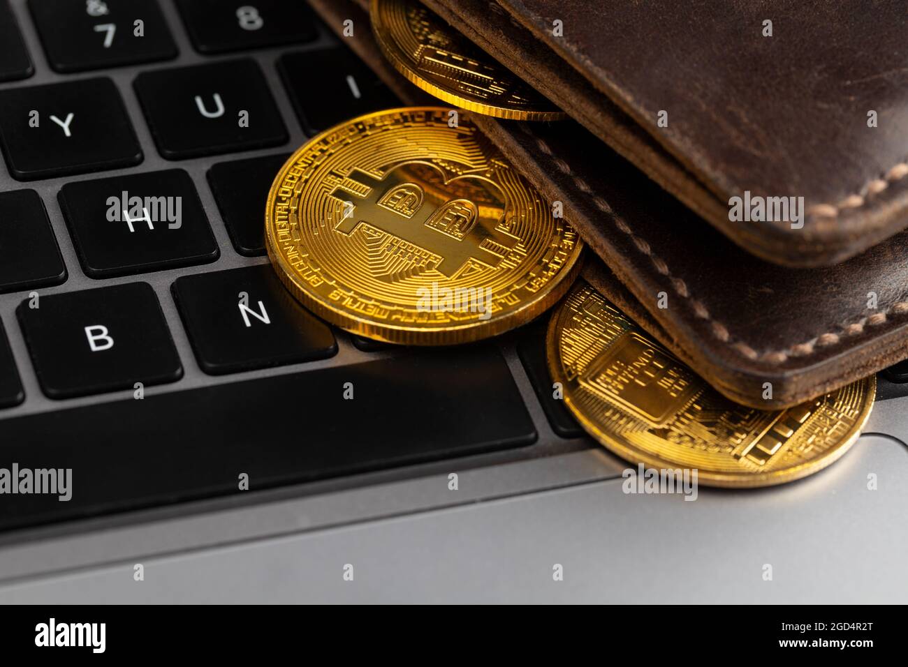 Bitcoin Hardware Wallet Btc Mejor Wallet Fisico Bitcoin Gold Coins Wallet  Close-up Virtual Stock Photo