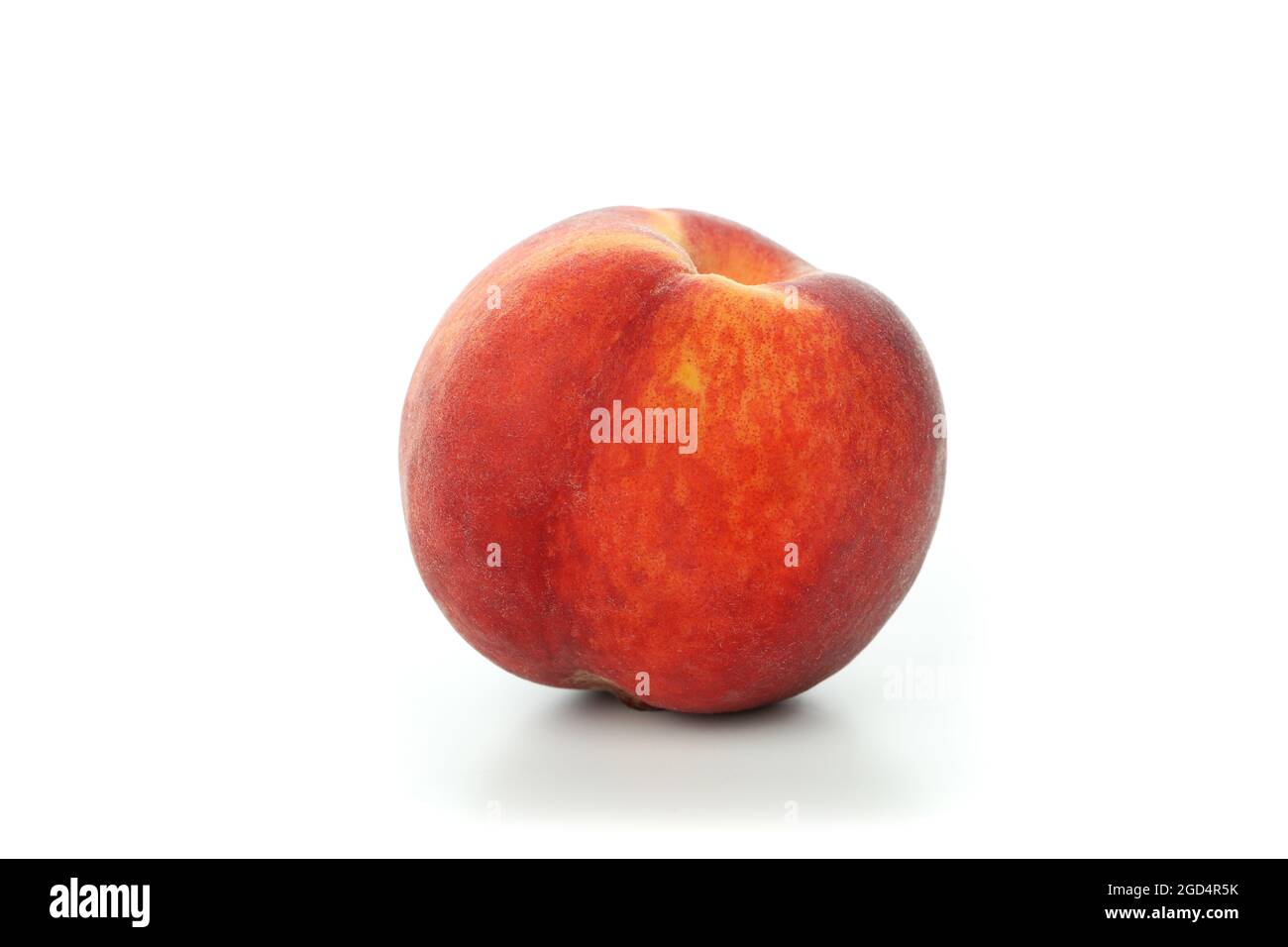 Ripe peach fruit isolated on white background Stock Photo - Alamy