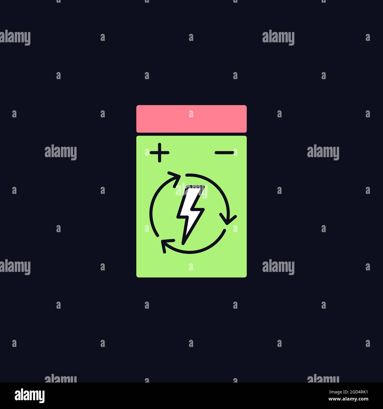 Rechargeable lithium polymer battery RGB color manual label icon for