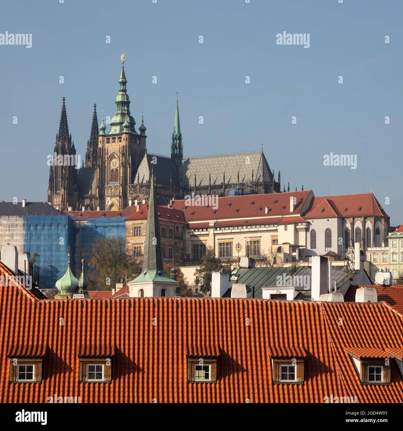 geography / travel, Czechia, Bohemia, Prague, Prague Castle, St. Vitus Cathedral, St. Vitus Cathedral, ADDITIONAL-RIGHTS-CLEARANCE-INFO-NOT-AVAILABLE Stock Photo