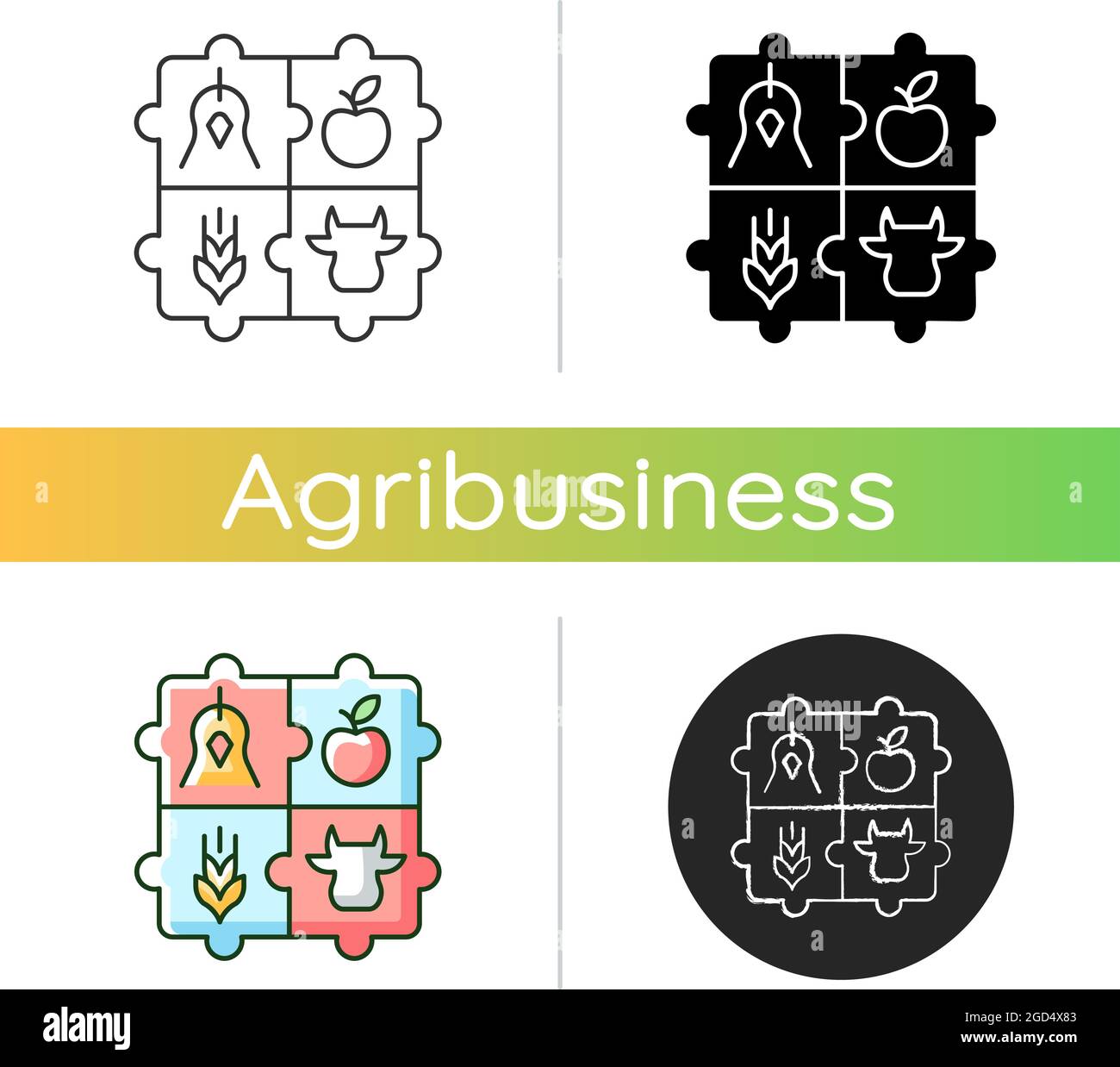 Agricultural cooperative icon Stock Vector
