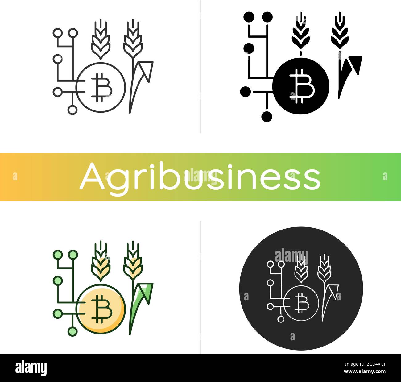 Blockchain technology in agriculture icon Stock Vector Image & Art - Alamy