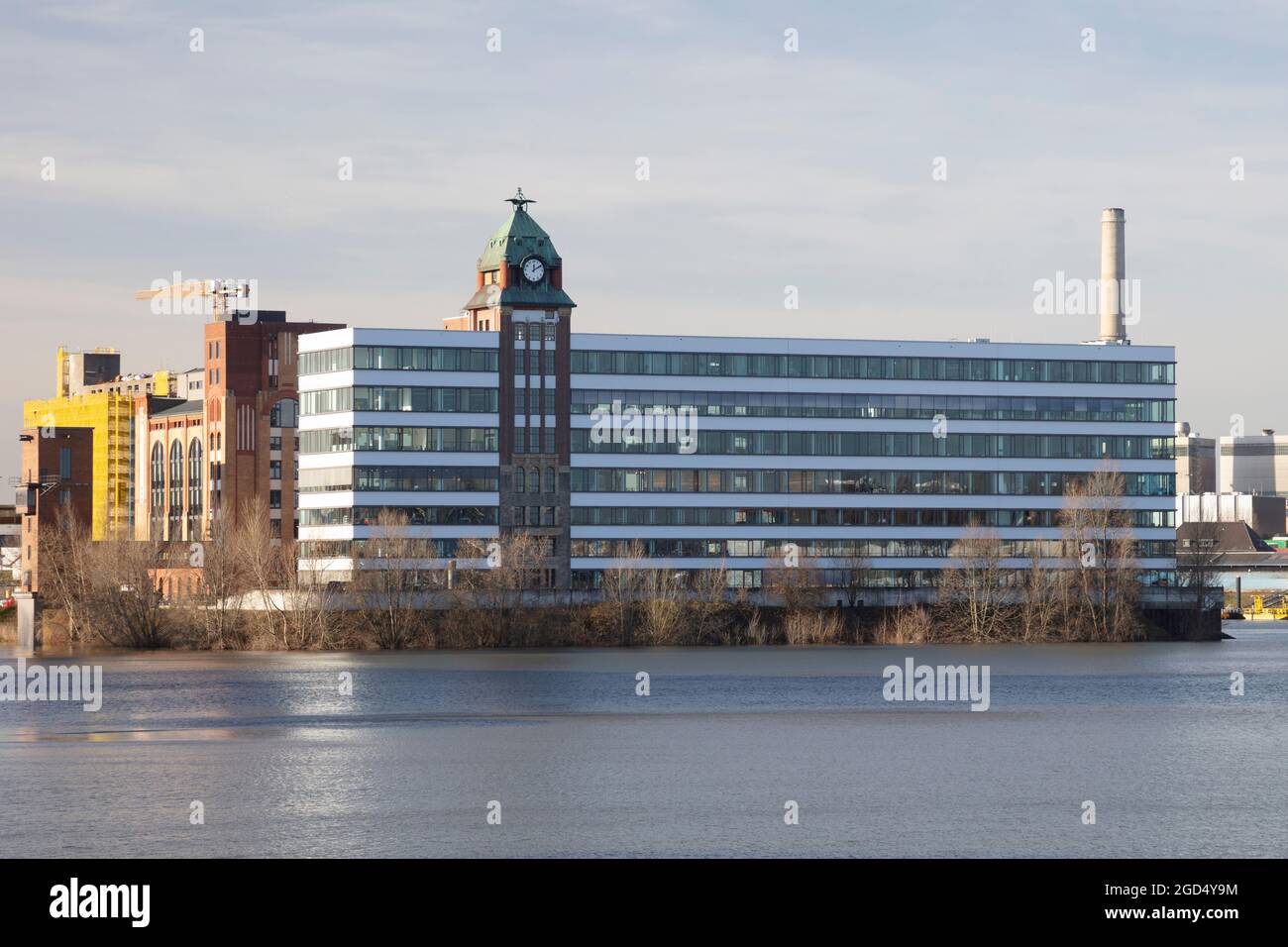geography / travel, Germany, North Rhine-Westphalia, Duesseldorf, Rhine, harbour, Plange mill, ADDITIONAL-RIGHTS-CLEARANCE-INFO-NOT-AVAILABLE Stock Photo