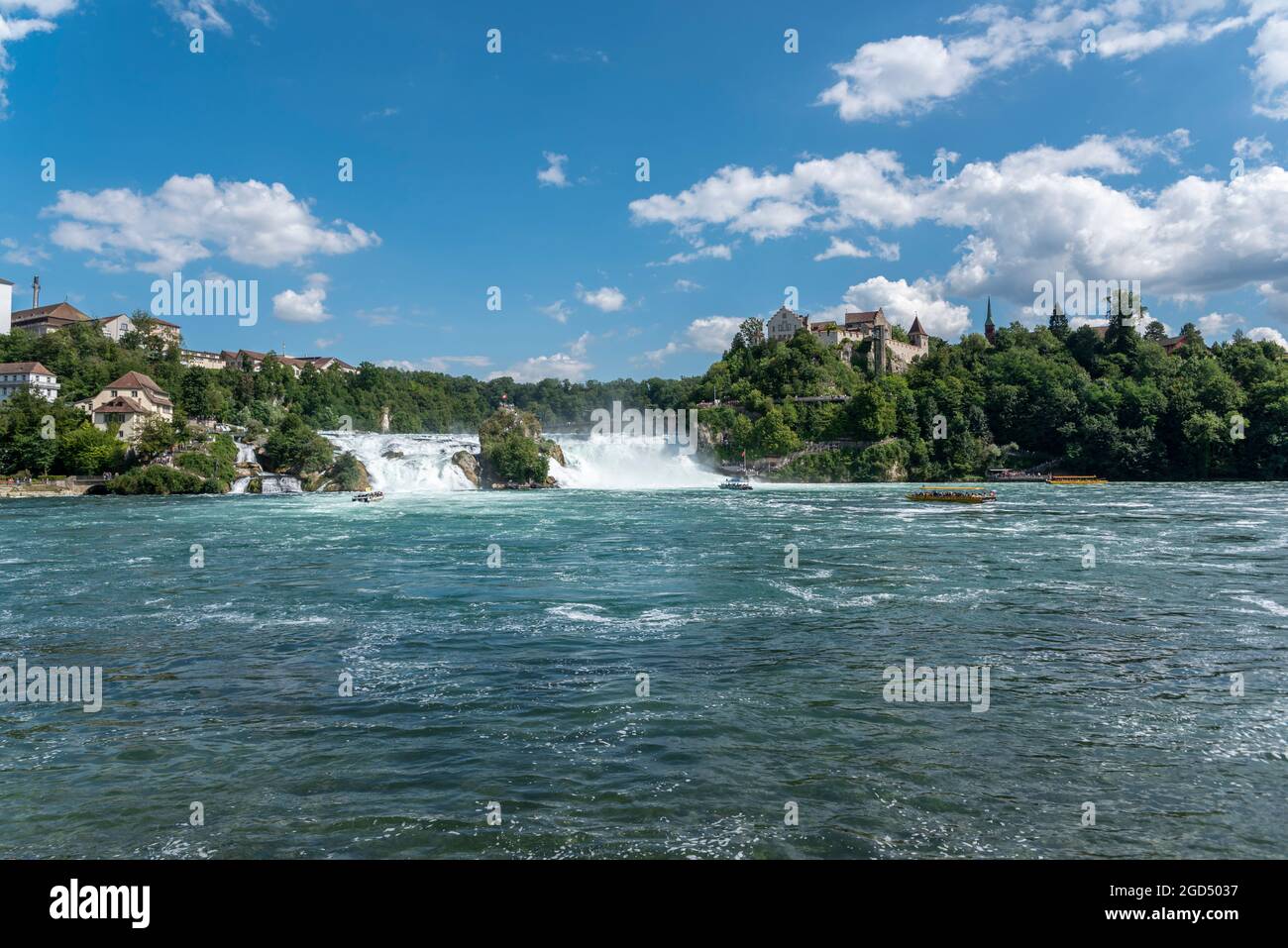 geography / travel, Switzerland, Schaffhausen, Neuhausen, Rhine Falls with Laufen Castle, ADDITIONAL-RIGHTS-CLEARANCE-INFO-NOT-AVAILABLE Stock Photo