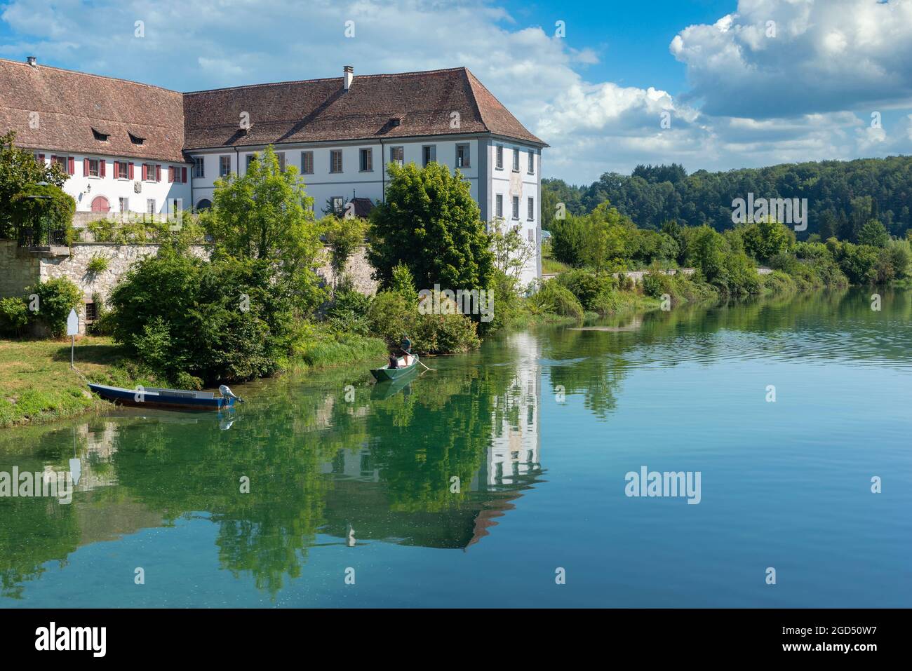geography / travel, Switzerland, Zurich, Rheinau, ADDITIONAL-RIGHTS-CLEARANCE-INFO-NOT-AVAILABLE Stock Photo