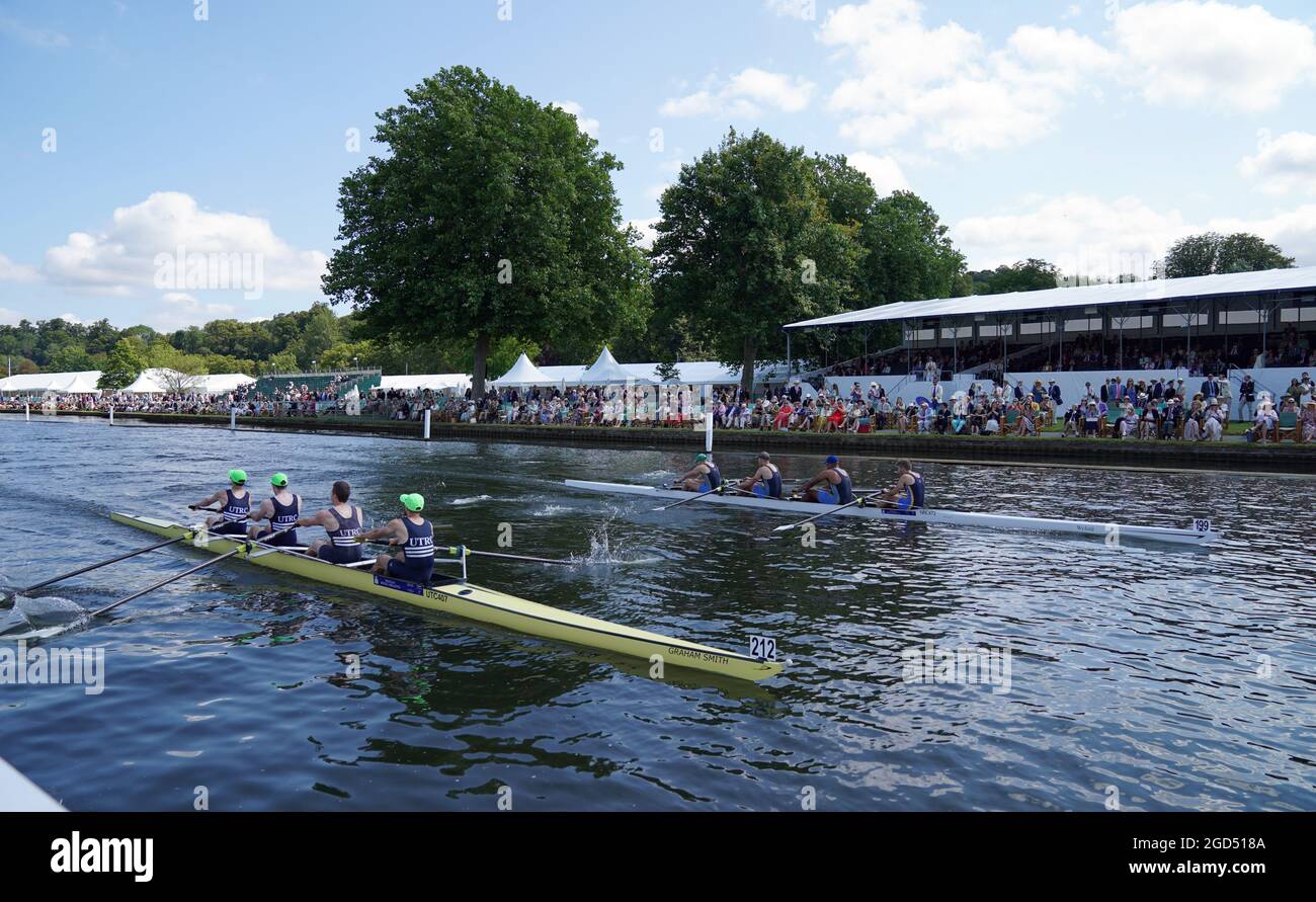 Upper Thames Rowing club (near) and Nottingham Rowing club compete in