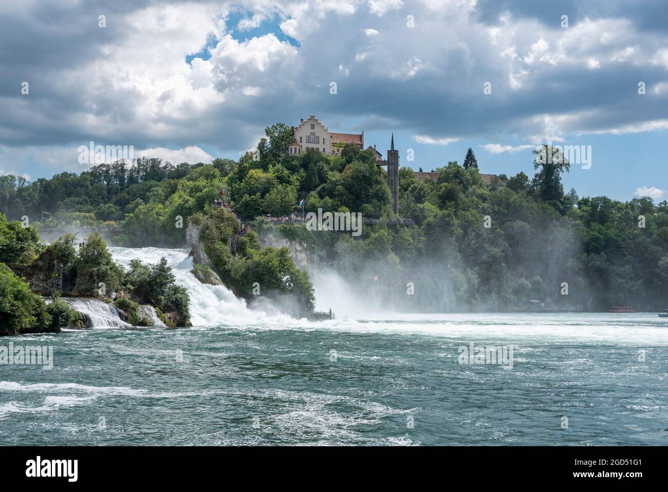 geography / travel, Switzerland, Schaffhausen, Neuhausen, Rhine Falls with Laufen Castle, ADDITIONAL-RIGHTS-CLEARANCE-INFO-NOT-AVAILABLE Stock Photo
