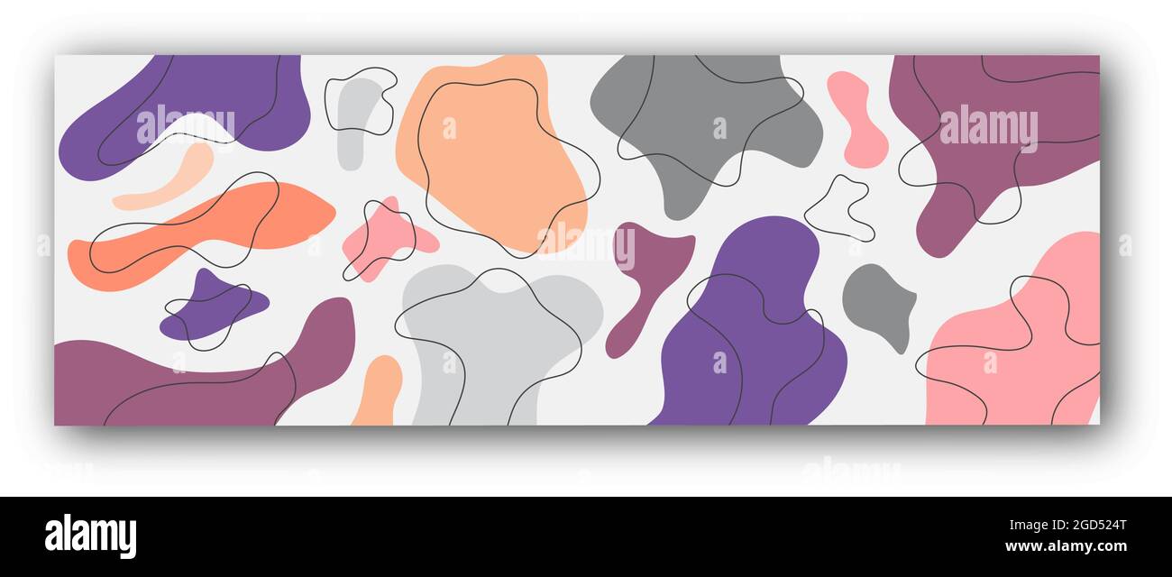abstract pattern of organic shapes in modern colors for textures, textiles, and simple backgrounds. Flat style Stock Vector