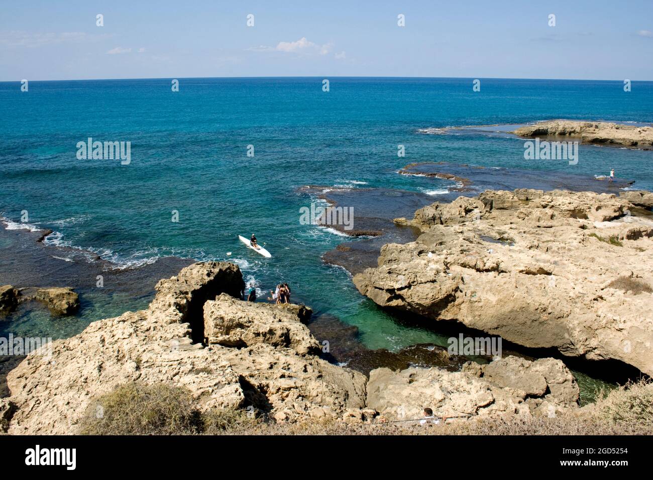 Rock Formation on Dor-Habonim beach, Israel Stock Photo - Alamy