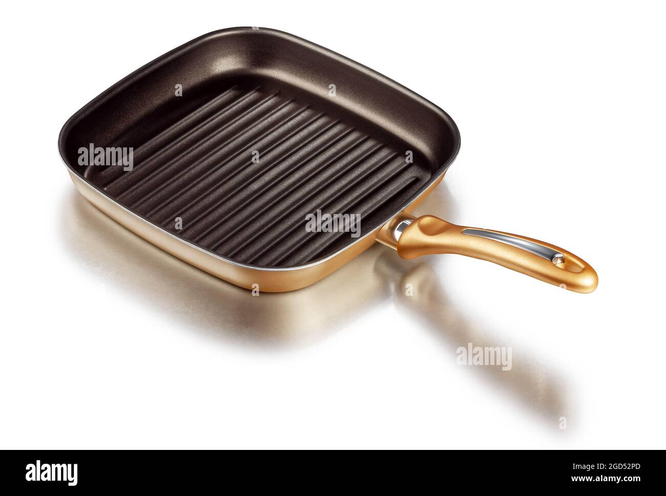 square grill pan with clipping path Stock Photo