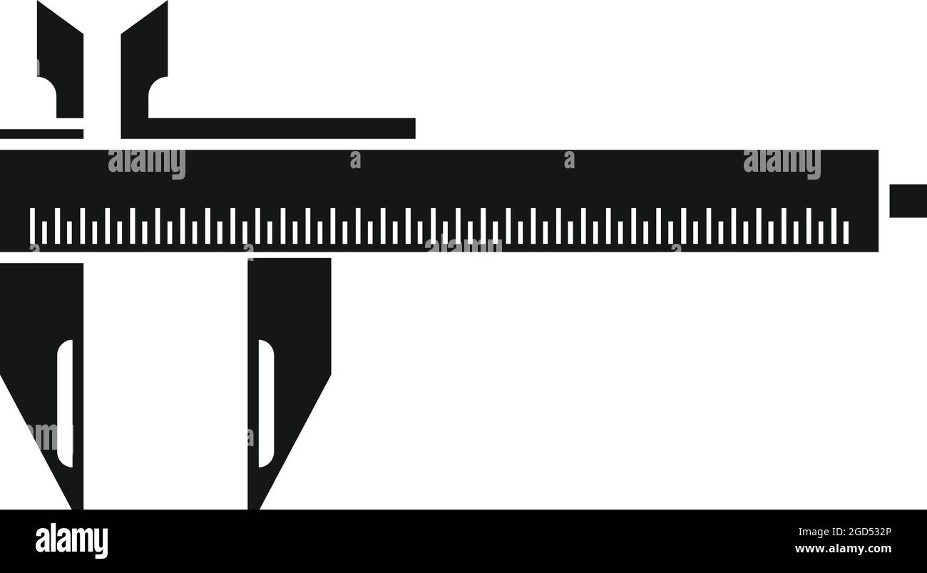 Micrometer icon simple vector. Dial caliper. Calliper instrument Stock