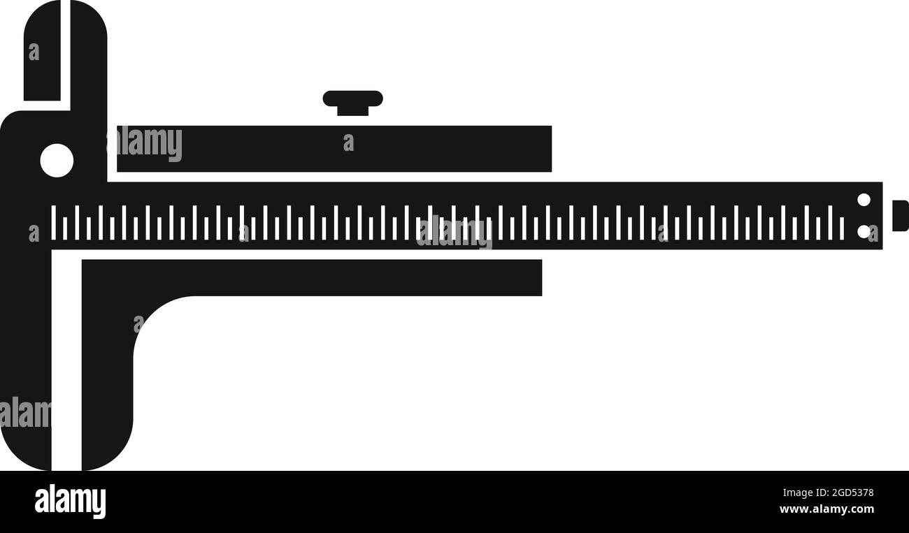 Digital caliper icon simple vector. Calliper vernier. Micrometer