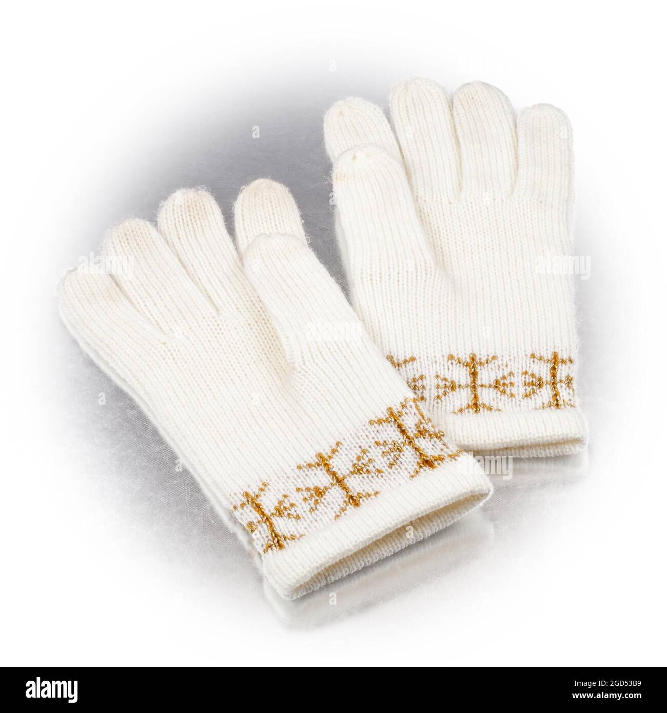 winter gloves on a white background Stock Photo