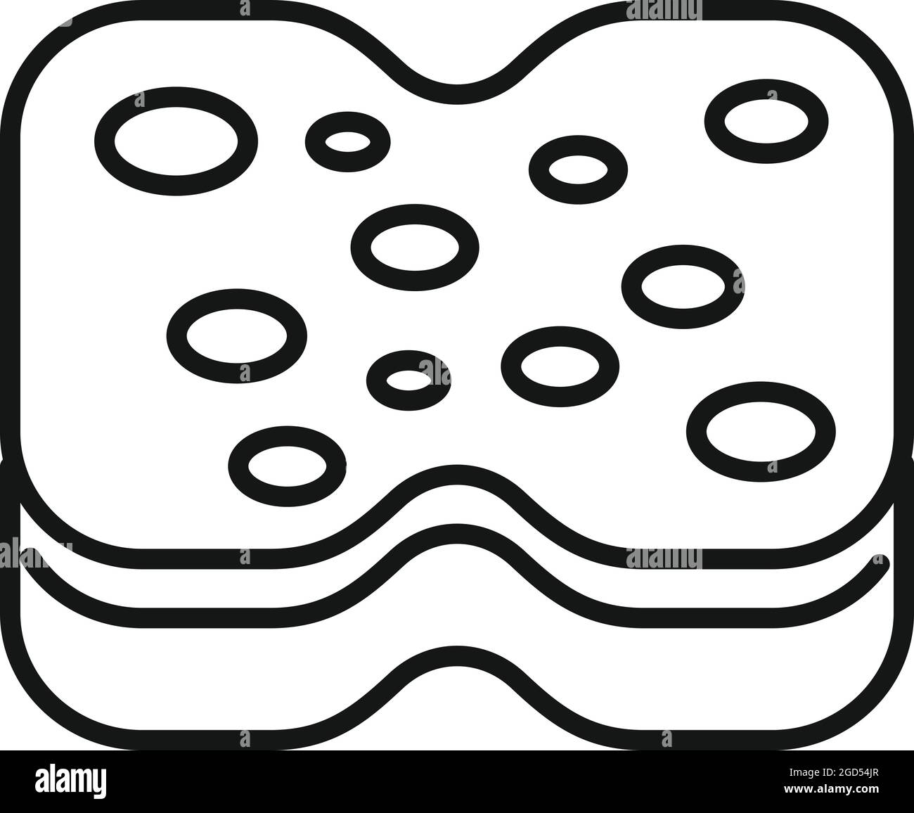 Dish sponge icon outline vector. Clean wash. Scrub cleaner Stock Vector