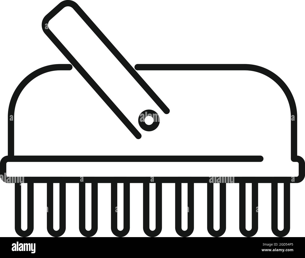 Bathroom brush icon outline vector. Bath shower. Toilet clean brush Stock Vector