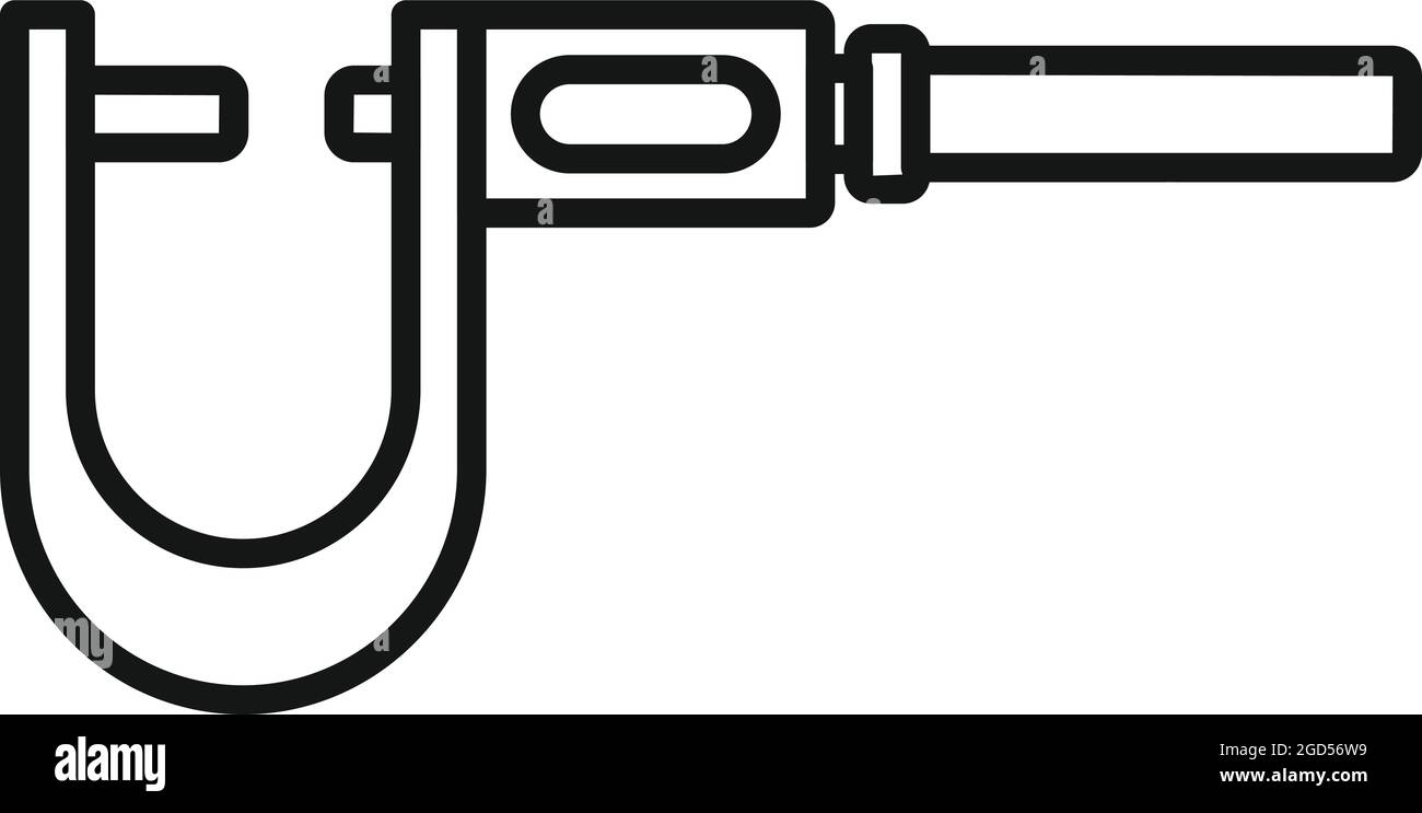 Micrometer instrument icon outline vector. Precision vernier. Technical