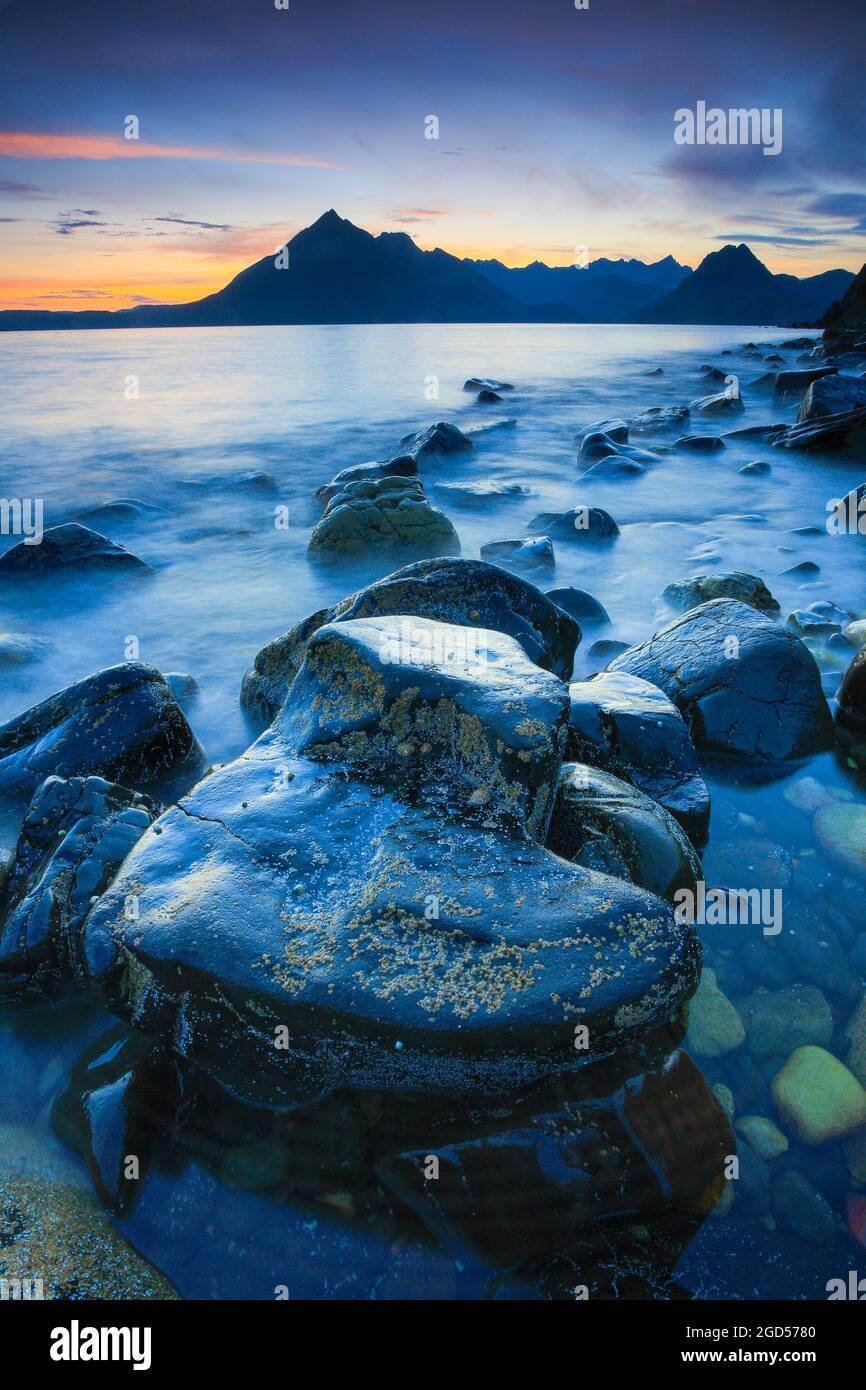 geography / travel, Great Britain, Scotland, beach of Elgol, Scotland, NO-EXCLUSIVE-USE FOR FOLDING-CARD-GREETING-CARD-POSTCARD-USE Stock Photo