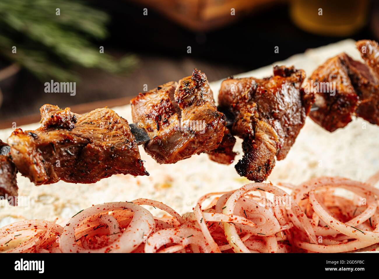 Shashlik Shashlyk Meaning Skewered Meat Was Originally Made Lamb Stock  Photos - Free & Royalty-Free Stock Photos from Dreamstime