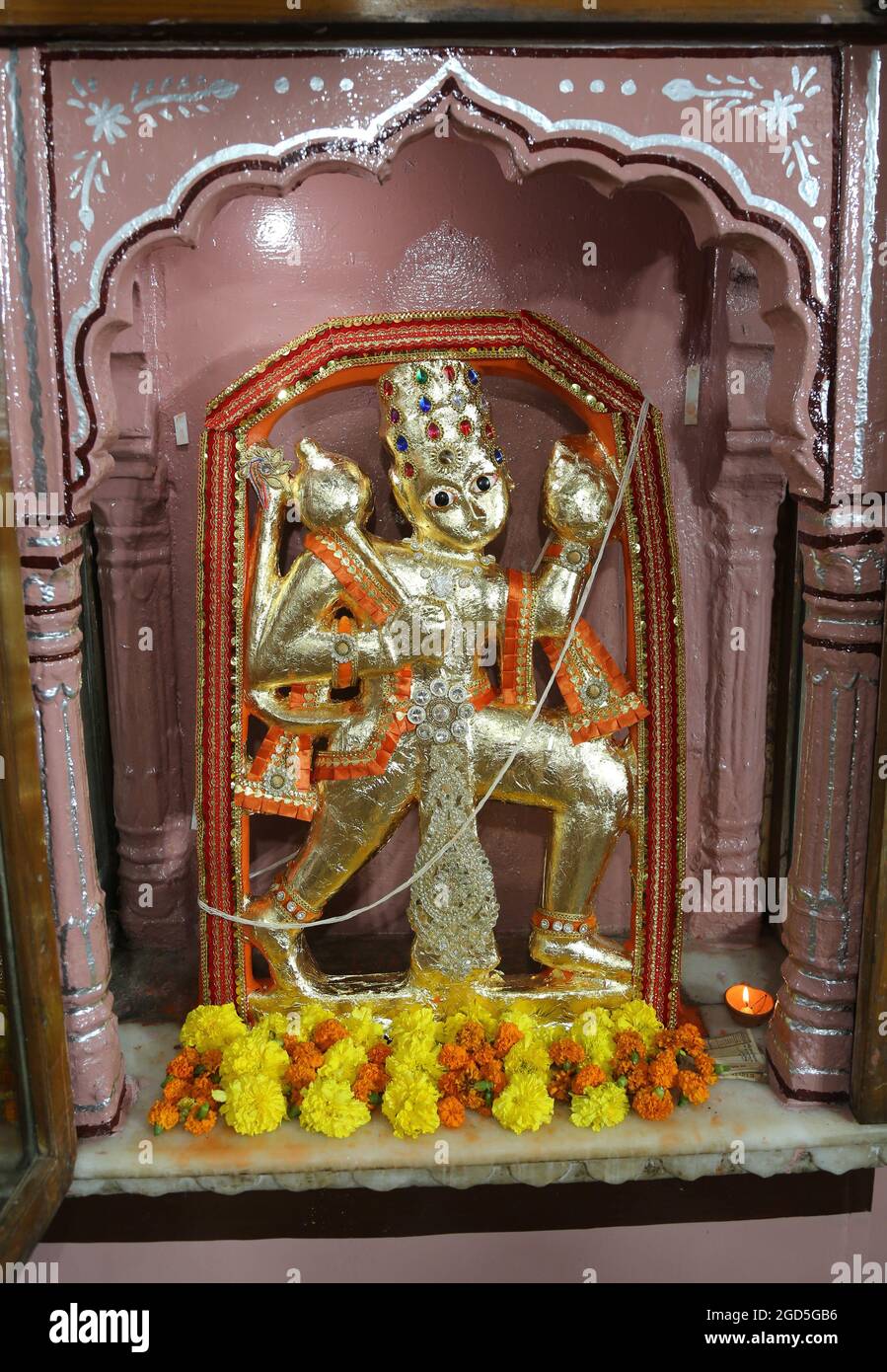 Beawar, India. 09th Aug, 2021. Decorative view of Lord Hanuman ...