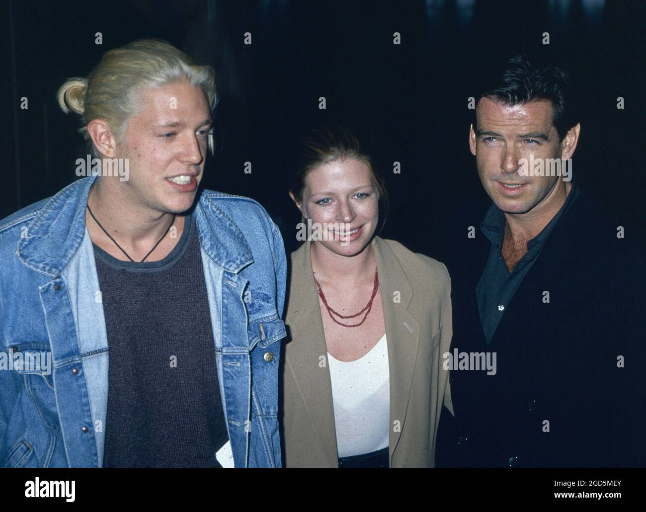 London. UK. Archive. Pierce Brosnan with daughter Charlotte Brosnan and son Christtopher Brosnan