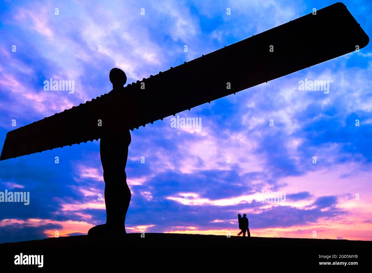 Visitors at the Angel of the North statue, Gateshead, Tyne and Wear