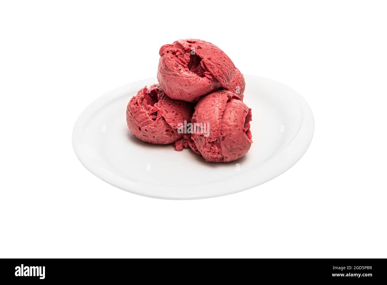 Blackberry ice cream, raspberry ice cream. Organic fruit ice cream