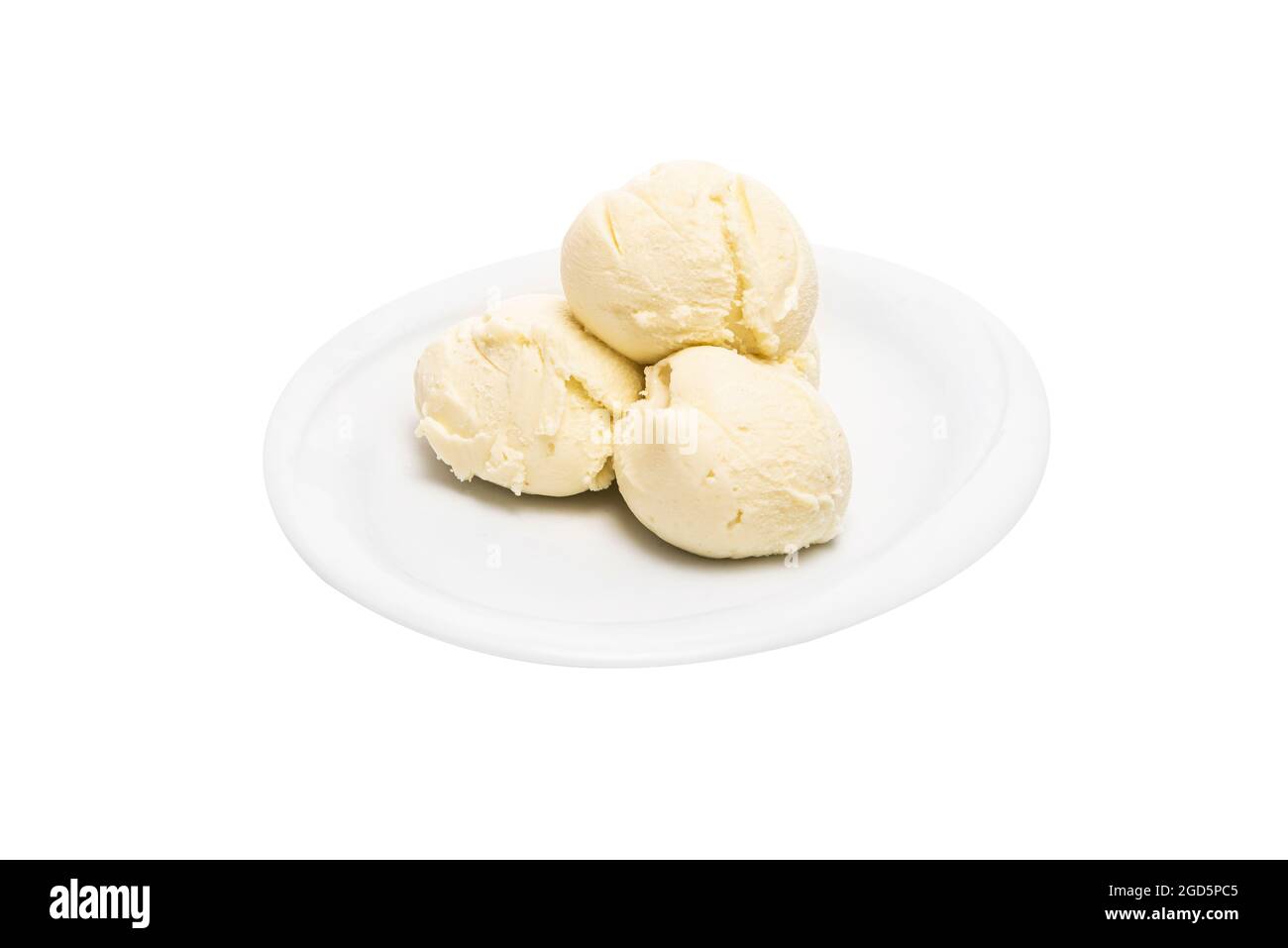 Melon ice cream. melon ice cream scoop. Organic fruit ice cream scoops,  Natural fruit colors Stock Photo
