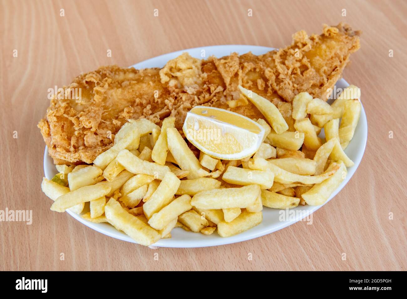Traditional English fast food - Fish and Chips - Pic by Paul Slater Stock Photo