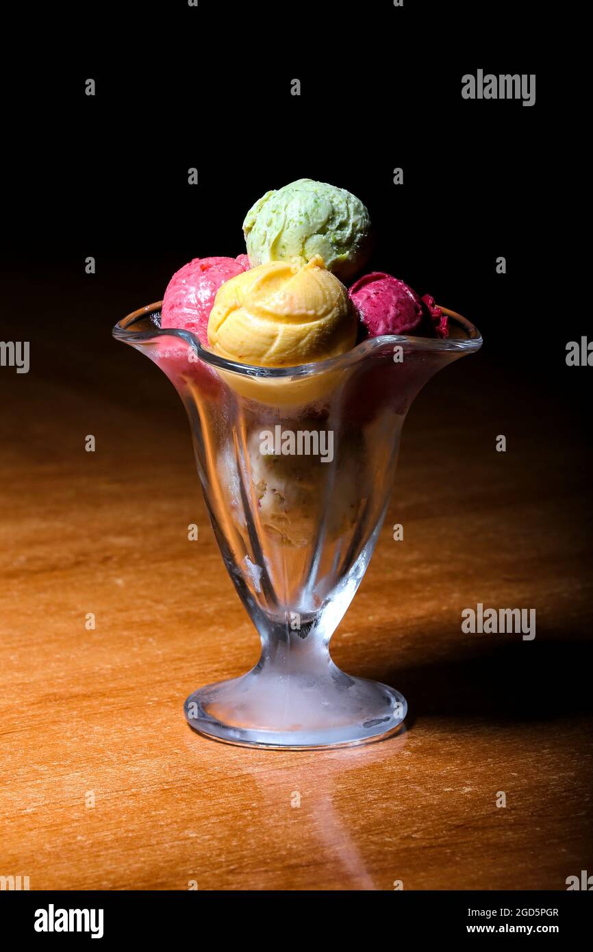ice cream. Mixed fruit ice cream Stock Photo Alamy