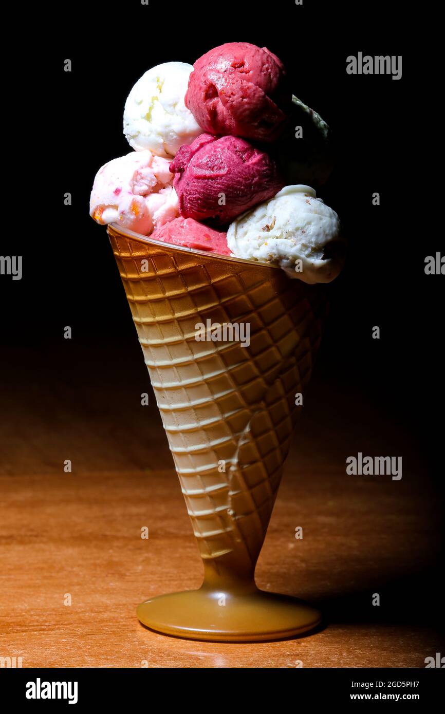 ice cream. Mixed fruit ice cream Stock Photo Alamy