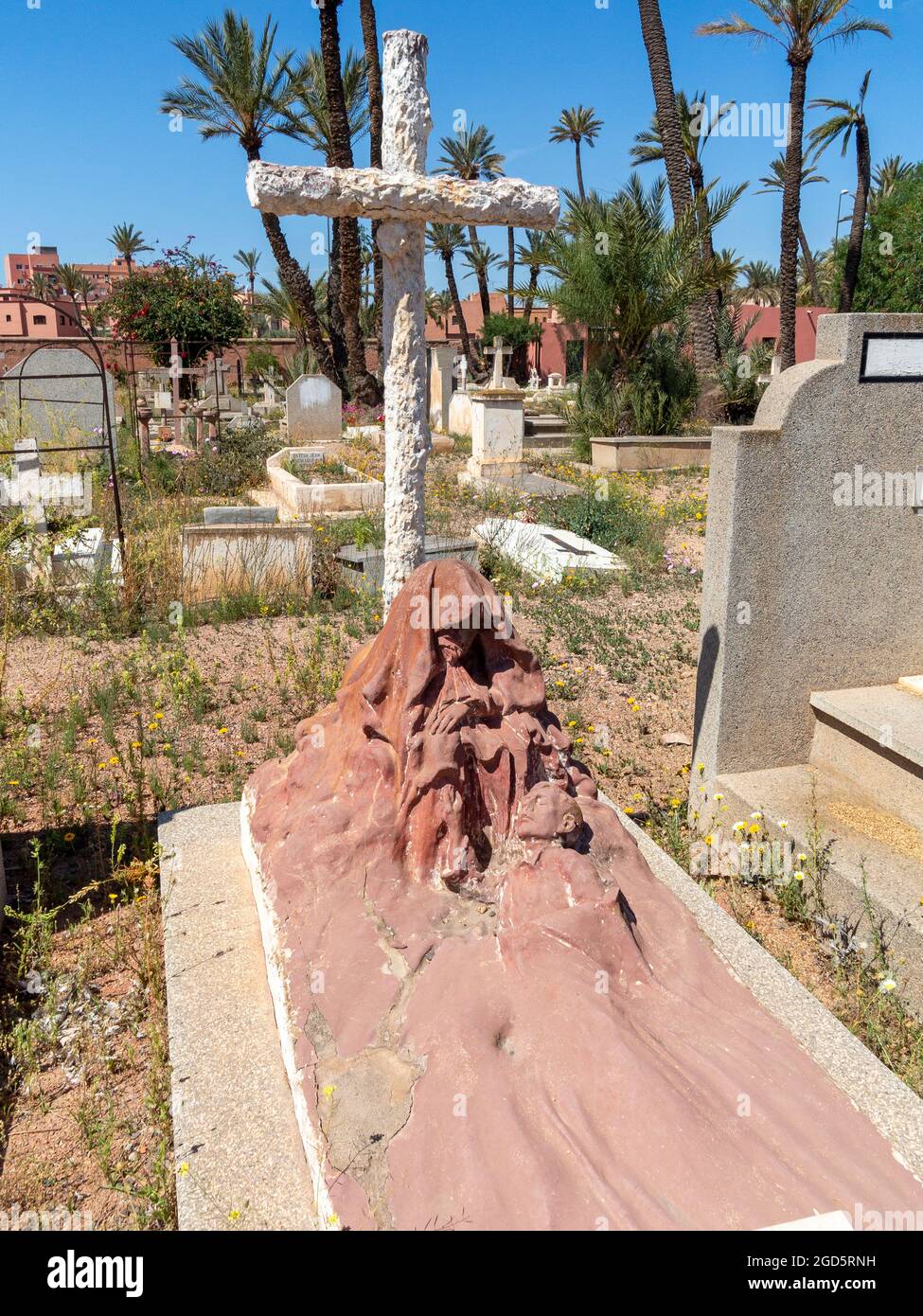 The European Cemetery, Marrakech, Morocco Stock Photo
