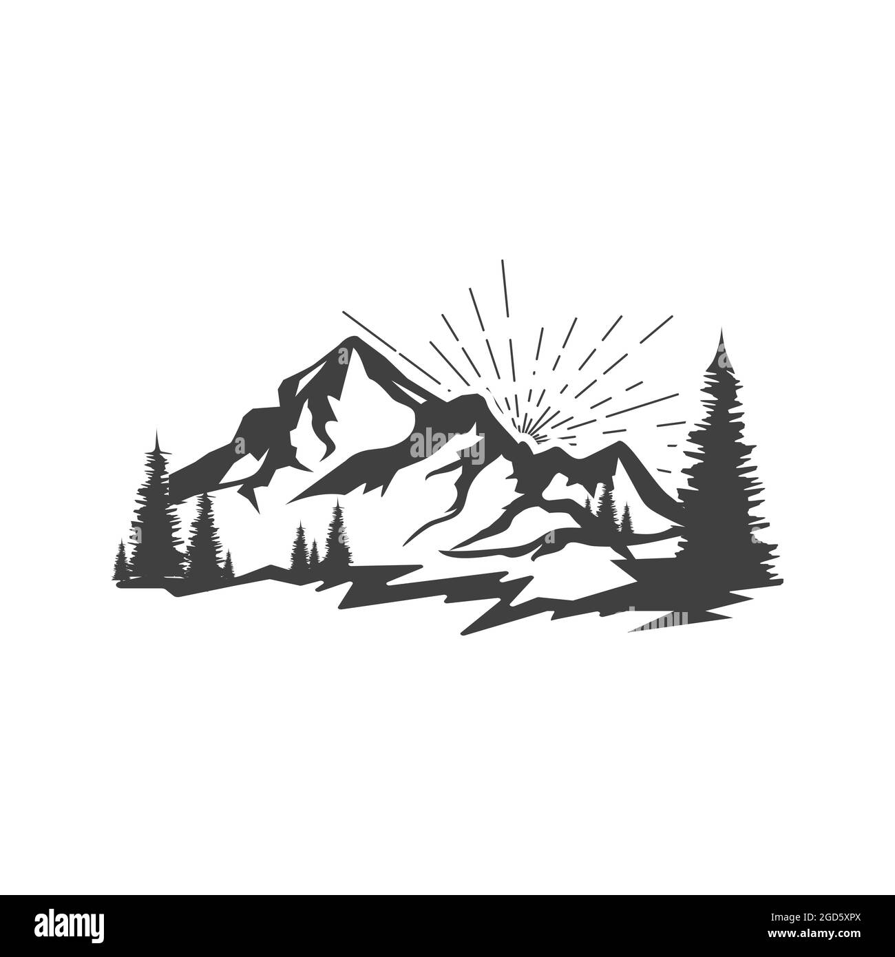 Mountain icon Logo Template Vector illustration design Stock Vector ...