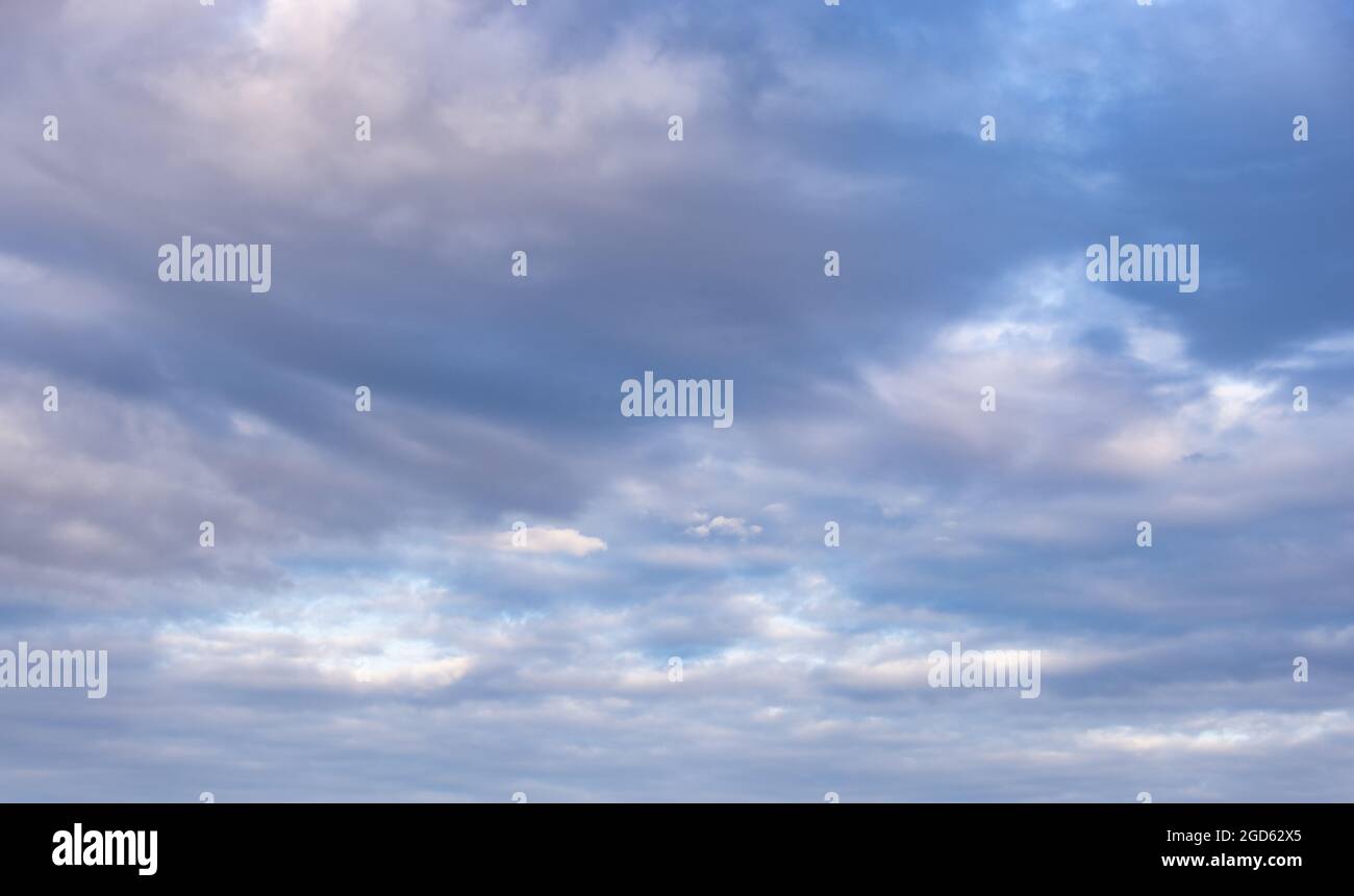 High Resolution Sky background with clouds for sky replacement Stock Photo