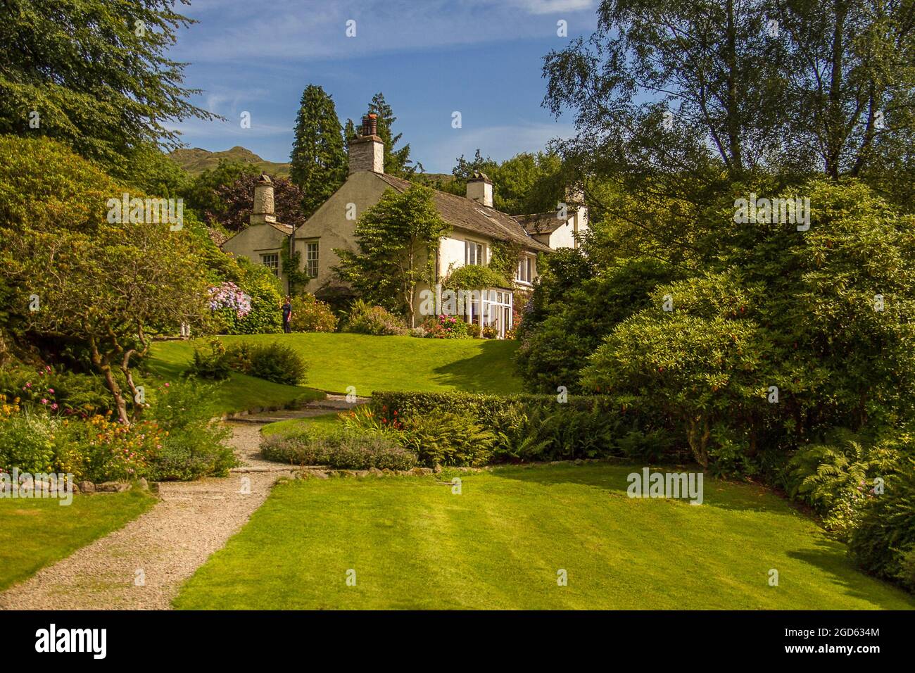 William Wordsworth's house at Rydal Mount, Rydal, near Ambleside, Lake District, Cumbria, England. Stock Photo