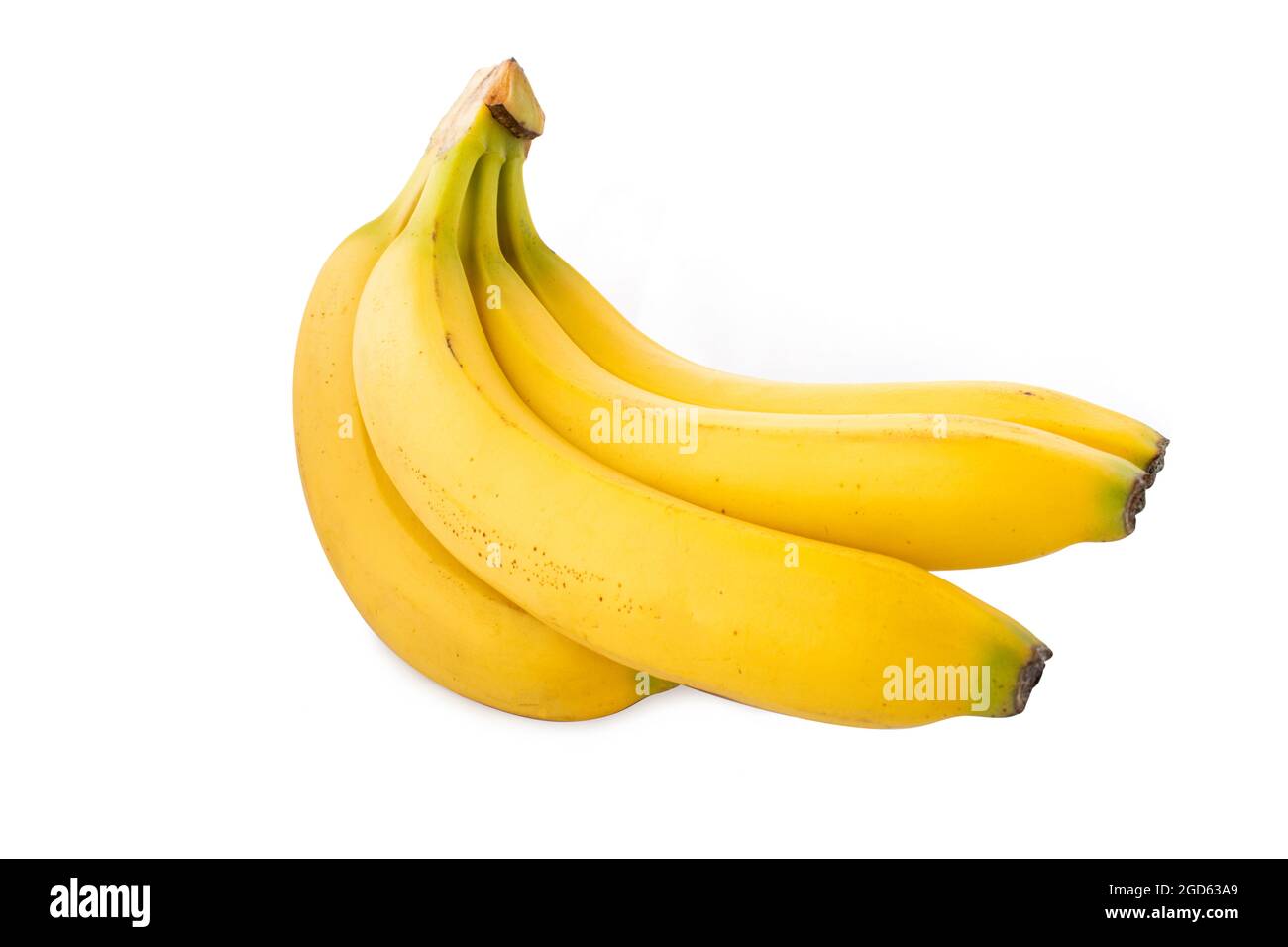 Banana, cross angle bananas on white background Stock Photo Alamy