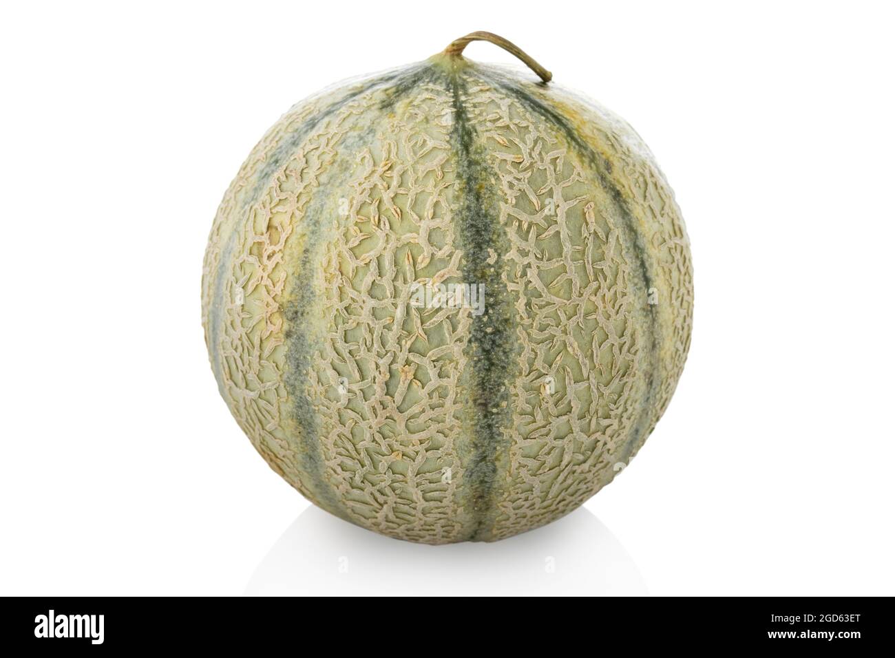 Melon. Whole melon on a white background Stock Photo