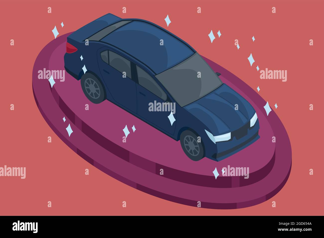 Isolated isometric 3d blue racing car Stock Vector Image & Art - Alamy