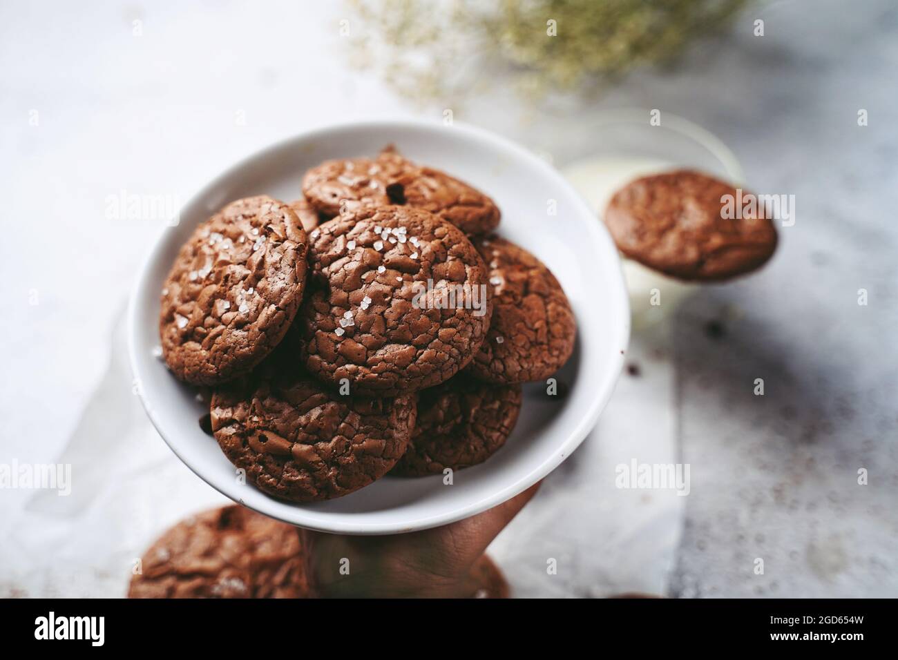 Homemade fudge Brownie cookies Stock Photo Alamy