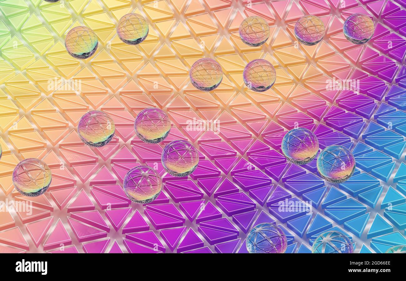 Geometric figures and meshes, 3d rendering. Computer digital drawing ...
