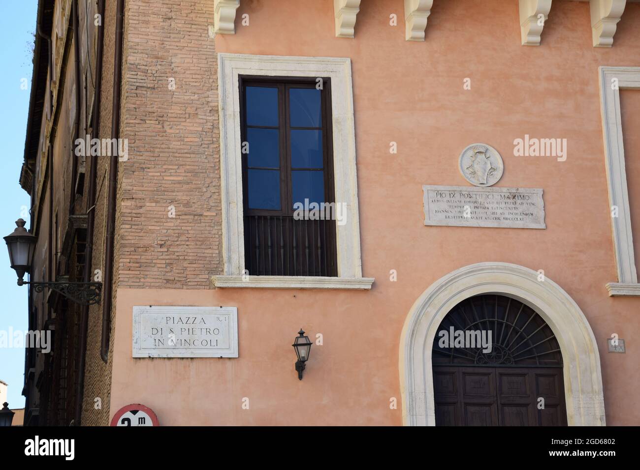 Piazza di San Pietro in Vincoli - Rome, Italy Stock Photo