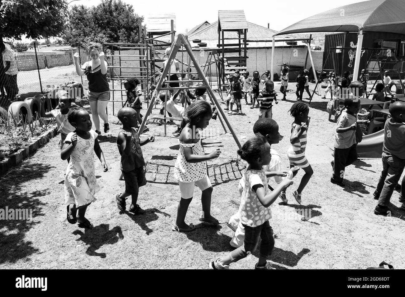 JOHANNESBURG, SOUTH AFRICA Jan 05, 2021 A grayscale of African