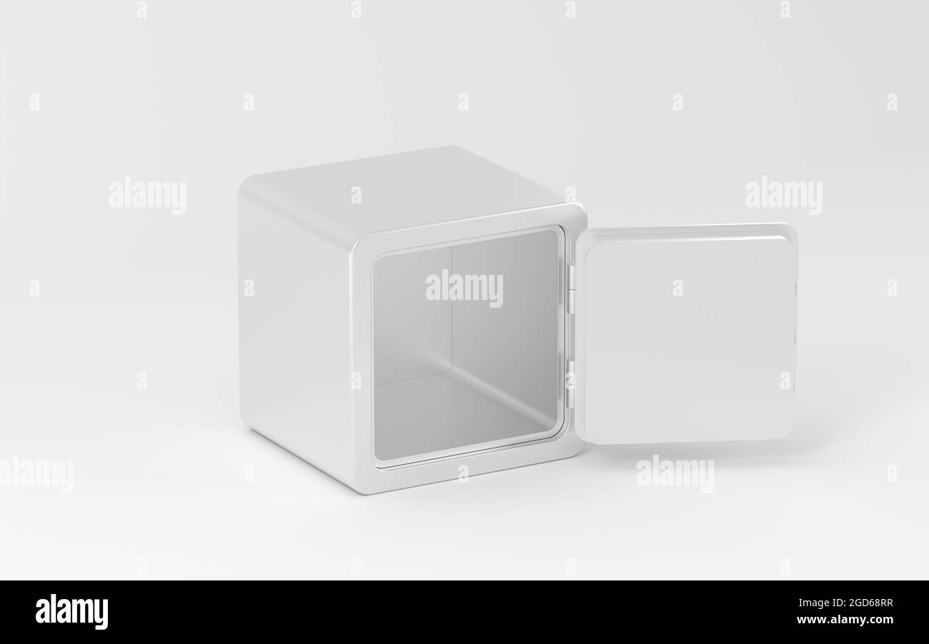 Safe box with white background, 3d rendering. Computer digital drawing ...